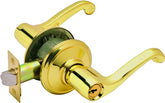 Schlage F Series F51A V FLA 505 Entry Lever, Mechanical Lock, Bright Brass, Metal, Residential, 2 Grade
